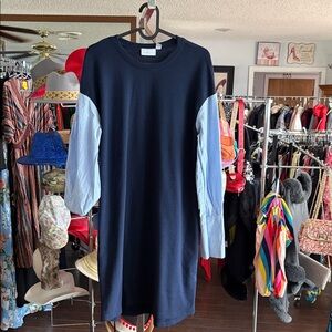 New York & Company Navy Stretch Top